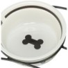 Miska ceramiczna „Food", dla psa, biało/czarna, 0.6 l/15 cm