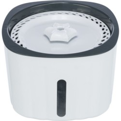 Flower, poidło automatyczne, dla kota, biało/szare, plastik, 2 l/18,5 × 13 × 18,5 cm