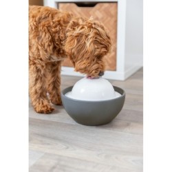 Vital Dome, poidło automatyczne, ceramiczne, szaro/białe, 1.5 l/20 × 10 × 20 cm