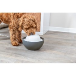 Vital Dome, poidło automatyczne, ceramiczne, szaro/białe, 1.5 l/20 × 10 × 20 cm