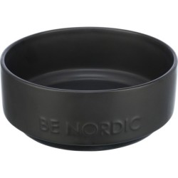 BE NORDIC, miska, dla psa, czarna, ceramika/guma, 1,2 l/o 18 cm