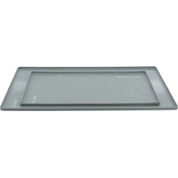 BE NORDIC Podkładka pod miski, szara, silikon, 48 × 30 cm