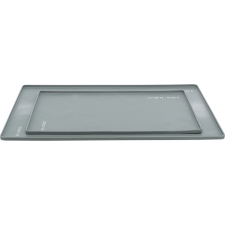 BE NORDIC Podkładka pod miski, szara, silikon, 60 × 40 cm