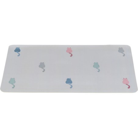 Podkładka pod miski, dla kota, plastik, szałwiowa, 44 x 28 cm