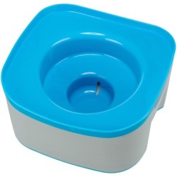 Miska podróżna, ciemnoszara/petrol, plastik, 21x11x21 cm, zapobiegająca rozlewaniu