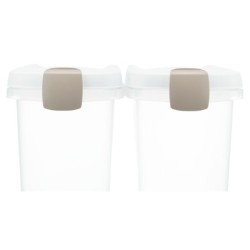 Pojemnik na karmę, 15 l/22 × 41 × 33 cm, przezroczysty/biały