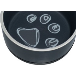 Miska ceramiczna z gumową podstawą, 0.75 l/ř 16 cm