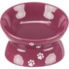 Miska, dla kota, purpurowa, ceramiczna, 0,15l/13cm, podwyższana
