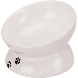 Miska ceramiczna, cat, 0.15 l/o 13 cm, biała