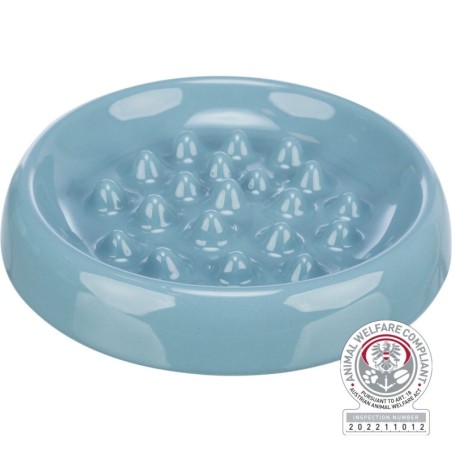 Slow feed, miska, dla kota, biała, ceramiczna, 0,25l/ 18 cm, zapobiega łaczywemu połykaniu pokarmu