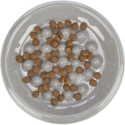 Slow feed, miska, dla kota, biała, ceramiczna, 0,25l/ 18 cm, zapobiega łaczywemu połykaniu pokarmu