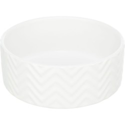 Miska ceramiczna, dla psa/kota, biała, 0.9 l/o 16 cm