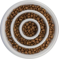 Slow Feeding, miska, dla psa/kota, szara, plastik/TPR, 0,45 l/ 23 cm, spowalniająca jedzenie