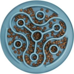 Slow Feeding, mata do karmienia, dla psa/kota, niebieska, TPE, 28 cm, spowalniająca jedzenie