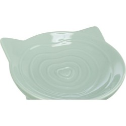 Viviana, miska podwyższona, dla kota, ceramiczna, szałwiowa, 0.15 l/? 14 cm