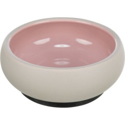 Miska, dla kota, ceramiczna, 0.6 l/o 14 cm, z gumową podstawą, różne kolory