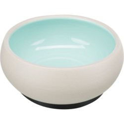 Miska, dla kota, ceramiczna, 1 l/o 17 cm, z gumową podstawą, różne kolory