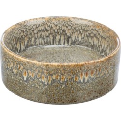Miska ceramiczna, dla psa, brązowa, 0.4 l/ 13 cm
