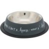 Miska, szara, stal nierdzewna/guma, 0.45 l/o 19 cm, z gumową podstawą