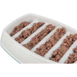 Slow Feeding, miska, dla kota, szara, plastik/TPR, 0,25 l/21 × 14 cm,, spowalniająca jedzenie