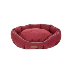 Legowisko dla psa, czerwone, szare, 57*52*18cm