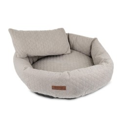 Legowisko dla psa, jasnoszare, 58.5*58.5*15cm, z zamkiem