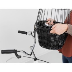 WIKLINOWY KOSZYK DO ROWERU  50×41×35 cm CZARNY