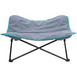 Legowisko kempingowe, dla psa, ciemnoszare/petrol, 88 × 32 × 88 cm, składane