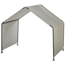 Zadaszenie, dla psa, beżowe/czarne, 110 x 100 x 70 cm