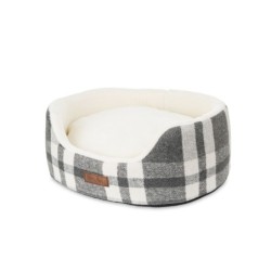 Legowisko dla psa, wzór szara krata, 50*43*18cm