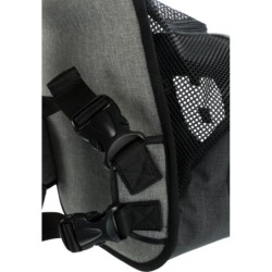 TORBA DO NOSZENIA Z PRZODU 30x26x33 CZARNO-SZARA