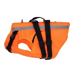 Kamizelka ratunkowa dla psa, XL , 55-80 cm, 57-64 cm, 44 cm, pomarańczowa, materiał Oxford