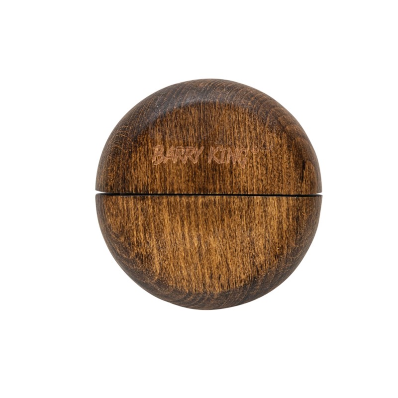 Ekskluzywny grzebień 2 w 1, okrągły z z grzebieniem przeciwpchelnym, drewno bukowe, stal, plastik PP, średnica 9,2cm