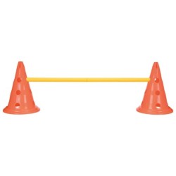 Tor przeszkód dla psa Dog Activity, zestaw 3 części, o 23 × 30 cm, 78 cm, pomarańczowy/żółty