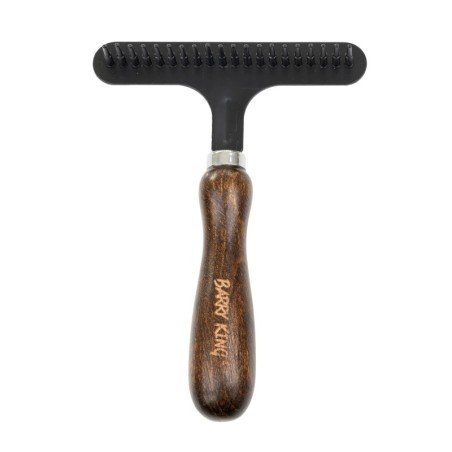 Ekskluzywne zgrzebło poprzeczne, dla zwierząt, metalowa nasada,  20 pinów, wym.11x15,1cm