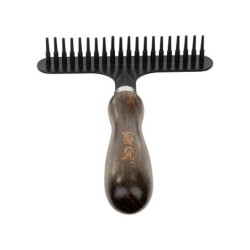 Ekskluzywne zgrzebło poprzeczne, dla zwierząt, metalowa nasada,  20 pinów, wym.11x15,1cm