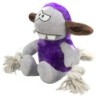 Potworek, zabawka, dla psa, plusz/lina, fioletowy, 32 cm, z dźwiękiem