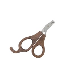 Ekskluzywne nożyczki do po pazurów, dla zwierząt, drewno orzechowe, stal, szer.7,2cm, dł. 11,7cm