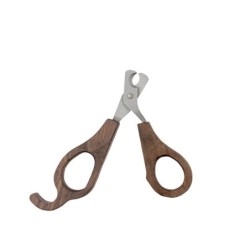 Ekskluzywne nożyczki do po pazurów, dla zwierząt, drewno orzechowe, stal, szer.7,2cm, dł. 11,7cm