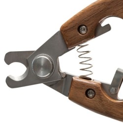 Ekskluzywny obcinacz do pazurów, dla zwierząt, drewno orzechowe, stal, szer. 4,4cmx13,9cm