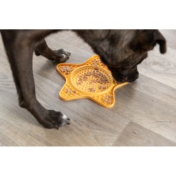 Taca na przysmaki Lick'n'Snack, dla psa, żólta, silikon, 23,5 cm