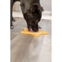 Taca na przysmaki Lick'n'Snack, dla psa, żólta, silikon, 23,5 cm