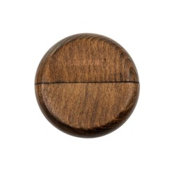 Ekskluzywny grzebień 2 w 1, do wyczesywania pcheł ze zgrzebłem, okrągły, drewno bukowe, stal, plastik PP, średnica 9,1cm