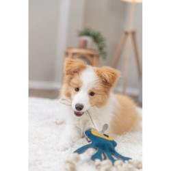 Potworek na linie, zabawka, dla psa, skóra/lina, 47 cm