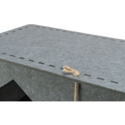 Lene, legowisko zamknięte, dla kota, filc, szare, 40 x 50 x 40 cm