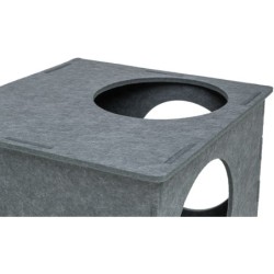 Nele, wieża, dla kota, filc, szara, 38 x 105 x 38cm