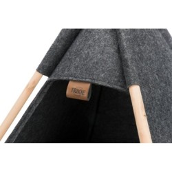 Tipi, legowisko zamknięte dla psa/kota, antracyt, filc, 45 × 30 × 30 cm