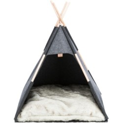 Tipi, legowisko zamknięte, dla psa/kota, antracyt, poliester, 70 x 70 x 70 cm
