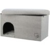 Legowisko zamknięte Kimy, 72 × 40 × 40 cm, jasnoszare