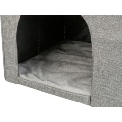 Legowisko zamknięte Kimy, 72 × 40 × 40 cm, jasnoszare